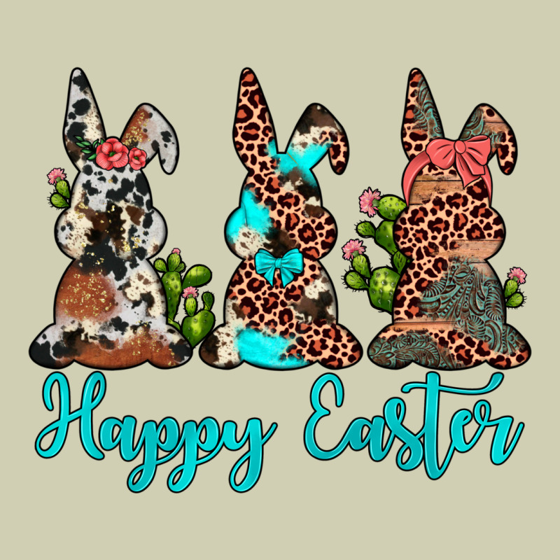 Happy Easter Leopard Cowhide Turquoise Cactus Bunny's Heavy Core Tee by JahusDesignShop | Teevron