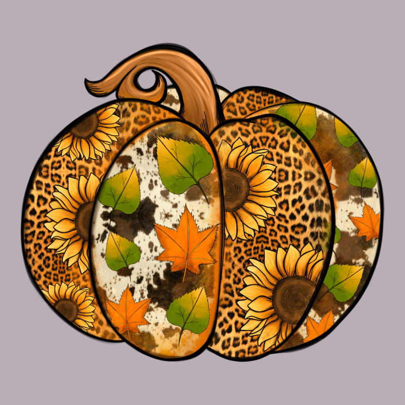 Leopard Cowhide Sunflower Pumpkin Vintage Tee by NancyCooperArtShop | Teevron