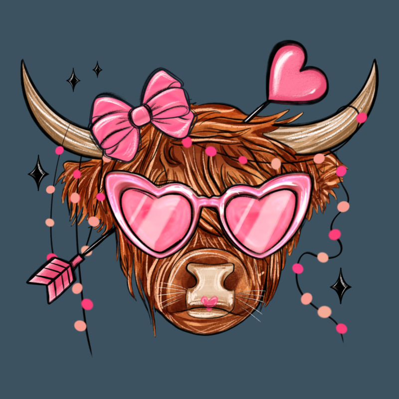 Valentines Day Long Haired Cow Urban Heavy Tee by MaliasSmallBusiness | Teevron
