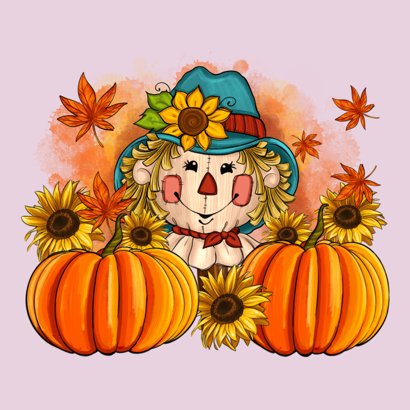 Fall Scarecrow With Pumpkins Ladies Tee by Artiststas | Teevron