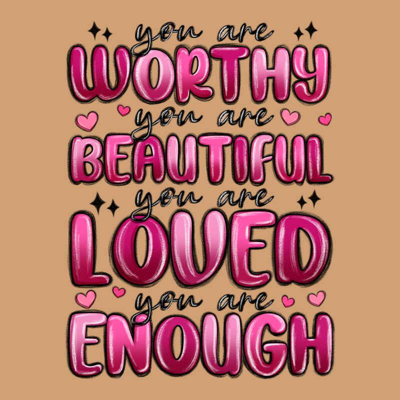 You Are Worthy You Are Beautiful Vintage Tee by MaliasSmallBusiness | Teevron