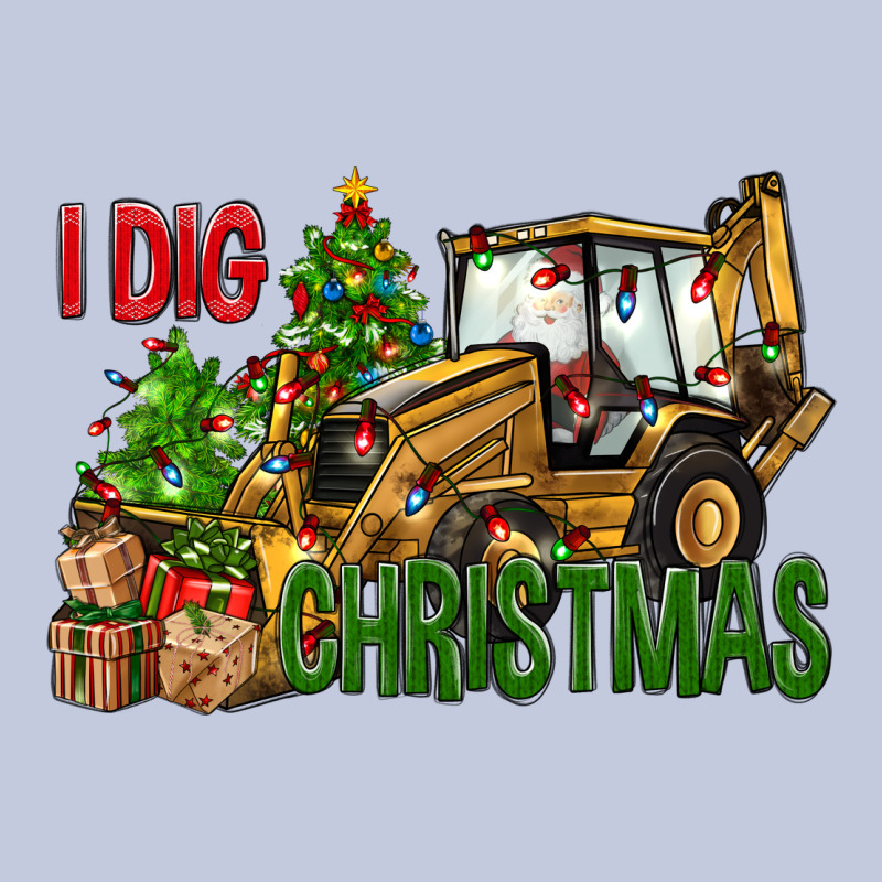 I Dig Christmas Backhoe Loader Long Sleeve Tee by BundleAndBundleShop | Teevron