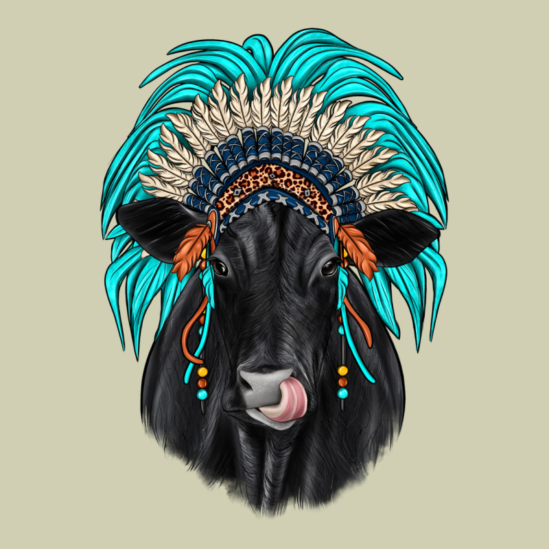 Black Angus Indian Headdress Heavy Core Tee by JahusDesignShop | Teevron