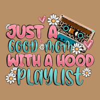Just A Good Mom With A Hood Playlist Vintage Hoodie | Teevron