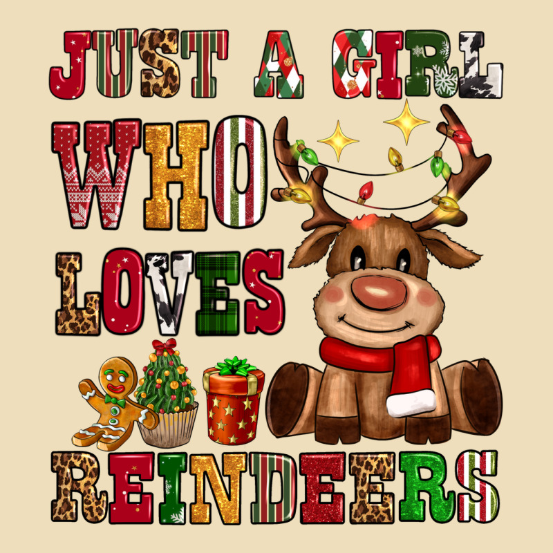 Just A Girl Who Loves Reindeers Premium Hoodie by CowGirlArtShop | Teevron