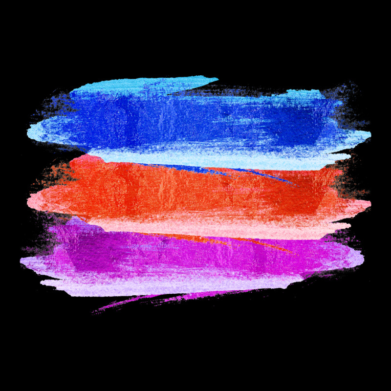 Blue Orange Purple Colored Triple Brush Strokes Ladies Tee by Bettercallsaul | Teevron