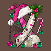 Pink Christmas Breast Cancer Ribbon Volleyball Long Sleeve Tee | Teevron
