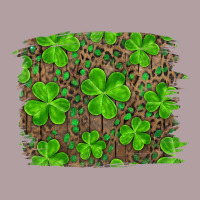 St Patrick's Day Shamrock And Leopard Distressed Background Vintage Hoodie | Teevron