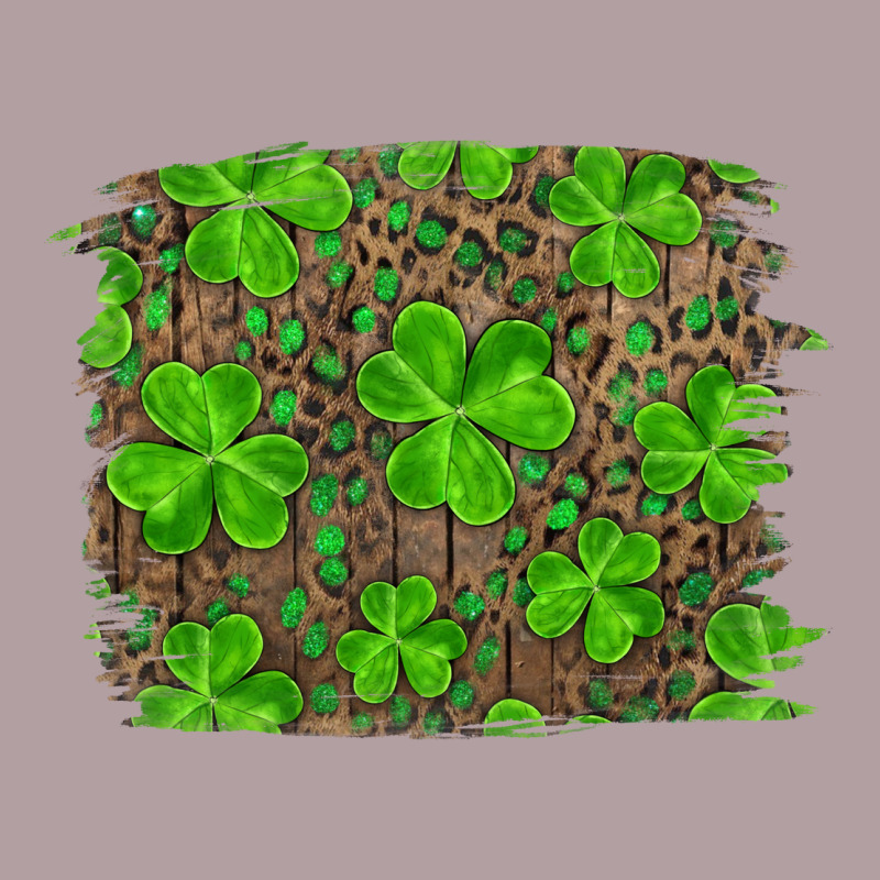 St Patrick's Day Shamrock And Leopard Distressed Background Vintage Hoodie by RanaPortraitStore | Teevron