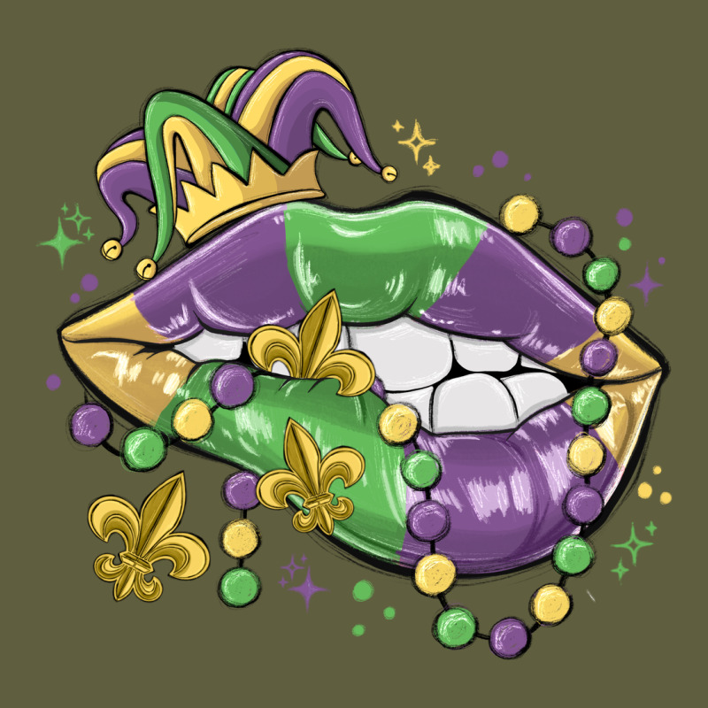 Mardi Gras Lips Vintage Tee by MaliasSmallBusiness | Teevron