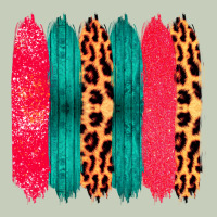 Colored Leopard And Wood Patterned Western Brush Strokes Ladies Tee | Teevron