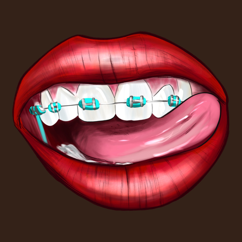 Lips Dental Braces Heavy Core Tee by Artiststas | Teevron