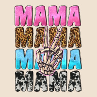 Mama Skeleton Peace Leopard Pattern Urban Heavy Tee | Teevron
