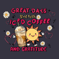 Great Days Start With Iced Coffee And Gratitude Vintage Hoodie | Teevron