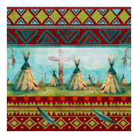 teepe tent dreamcatcher totem pole seamless patter | Teevron