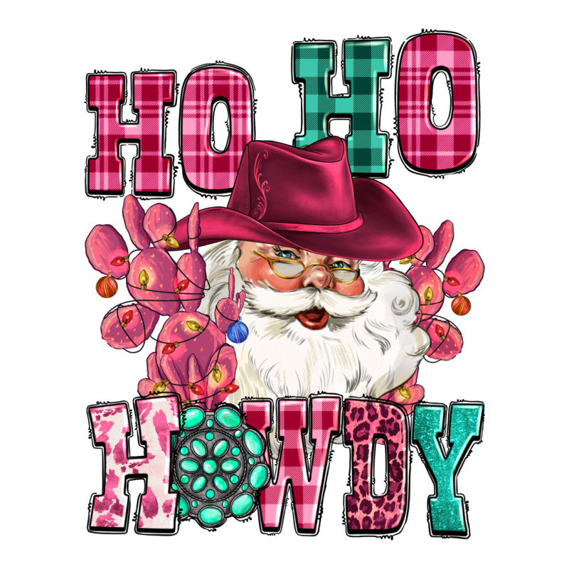 Ho Ho Howdy Santa Pink Christmas Heavyweight Hoodie by CowGirlArtShop | Teevron