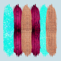 Colored Farm Life Purple Wood Jute Cyan Glitter Brush Strokes Ladies Tee | Teevron