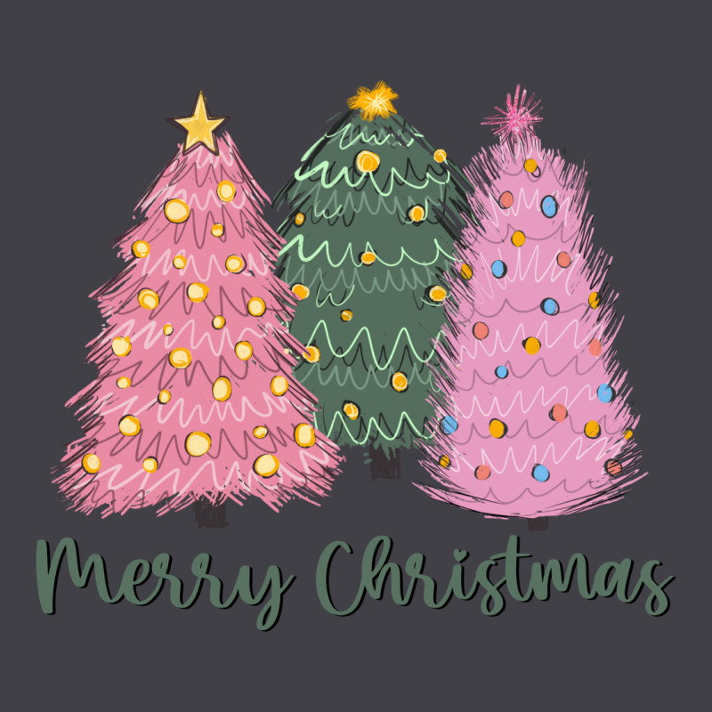 Merry Christmas Trees Heavyweight Hoodie by CowGirlArtShop | Teevron