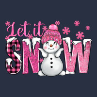 Pink Let It Snow With Cute Snowman Heavyweight Sweatshirt | Teevron