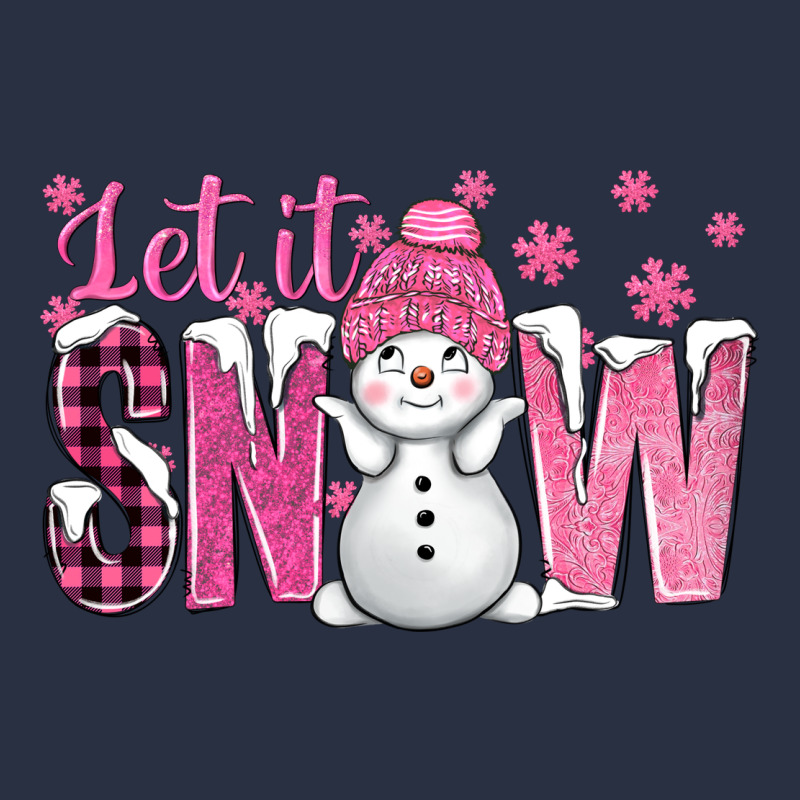 Pink Let It Snow With Cute Snowman Heavyweight Sweatshirt by BundleAndBundleShop | Teevron