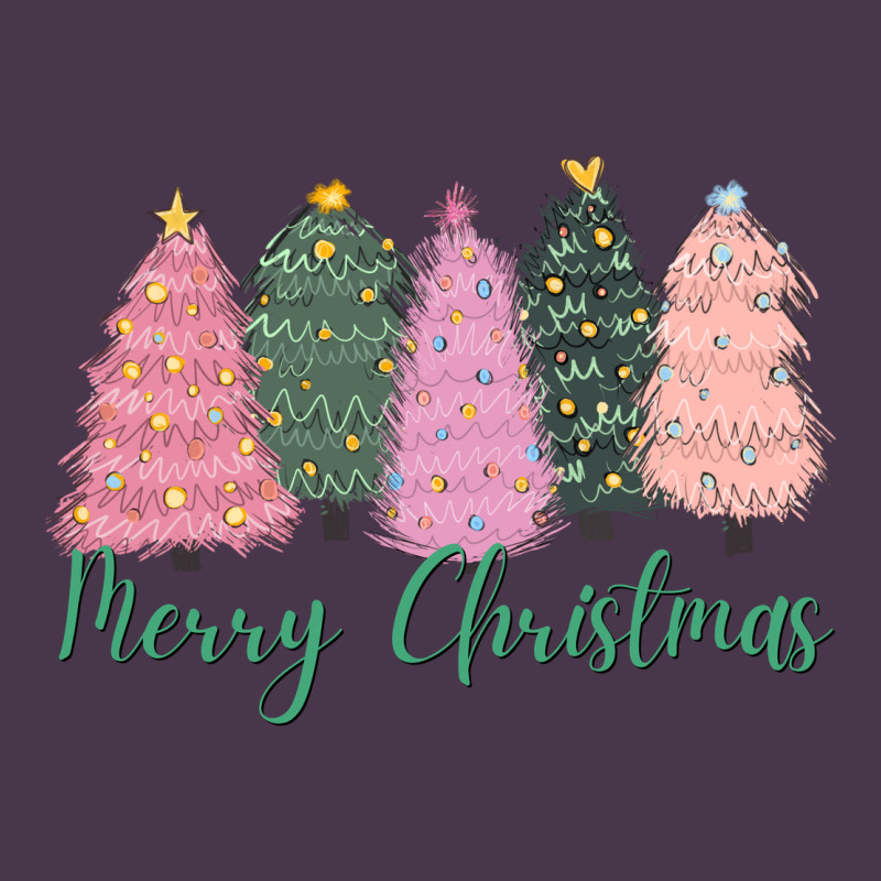 Merry Christmas Trees Heavyweight Hoodie by CowGirlArtShop | Teevron