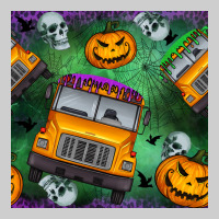 Halloween Bus And Pumpkin Seamless Pattern Premium Tee | Teevron