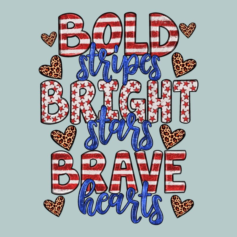 Bold Stripes Bright Stars Brave Hearts Heavy Core Tee by JahusDesignShop | Teevron
