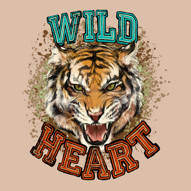 Wild Heart Tiger College Western Urban Heavy Tee by NancyCooperArtShop | Teevron