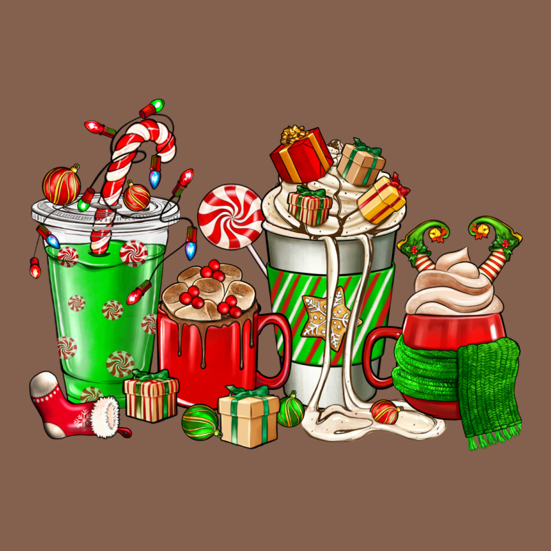 Christmas Coffee Cup Zipper Hoodie by NancyCooperArtShop | Teevron