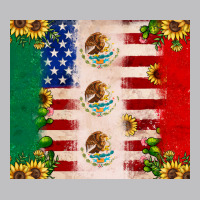American Flag Mexico Flag Sunflower Cactus Classic Tee | Teevron