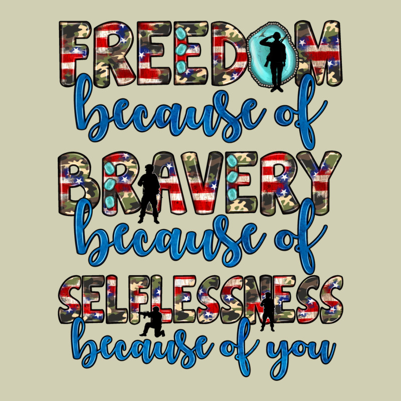Freedom Because Of Bravery Because Of Selflessness Because Of You Heavy Core Tee by JahusDesignShop | Teevron
