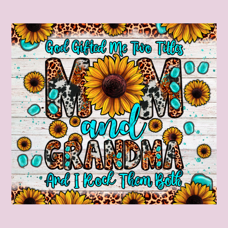 God Gifted Me Two Titles Mom And Grandma And I Rock Them Both Ladies Tee by JahusDesignShop | Teevron