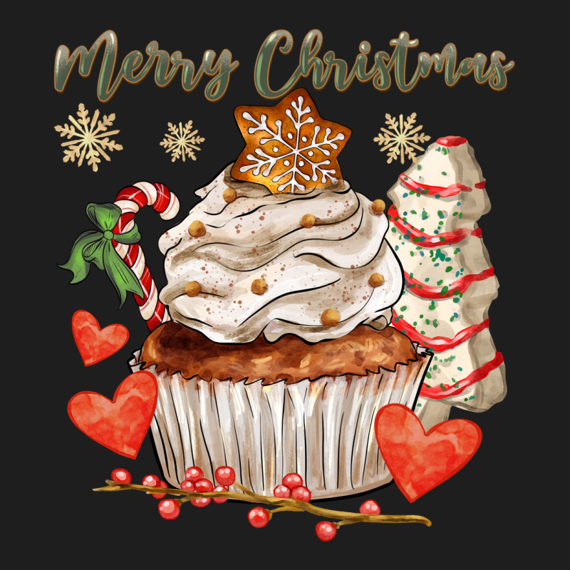 Merry Christmas Cupcake Heavyweight Hoodie by CowGirlArtShop | Teevron