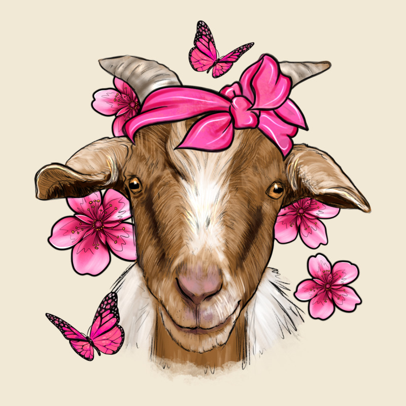 Pink Floral Bandana Goat Premium Tee by Jasminsmagicworld | Teevron