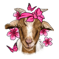 pink floral bandana goat | Teevron