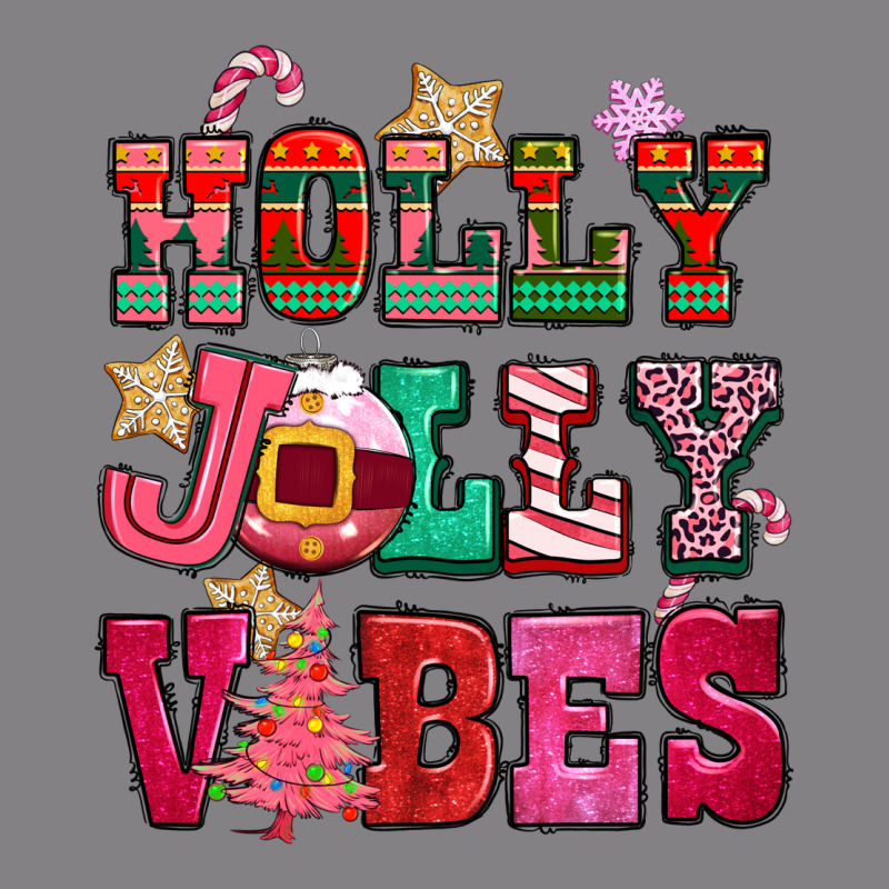 Holly Jolly Vibes Pink Christmas Heavyweight Hoodie by CowGirlArtShop | Teevron