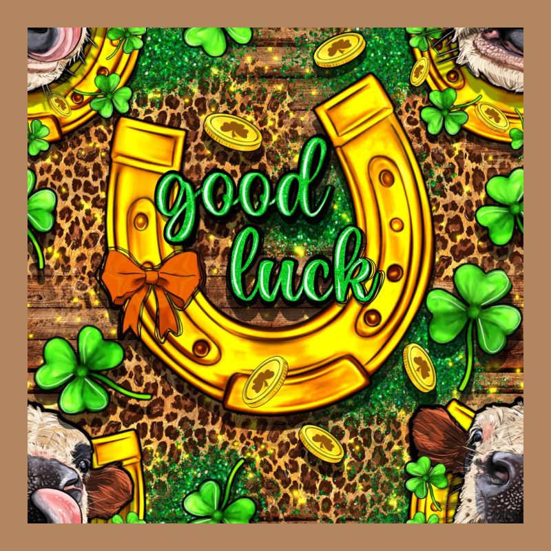 St. Patricks Good Luck With Cow Digital Paper Long Sleeve Tee by BundleAndBundleShop | Teevron
