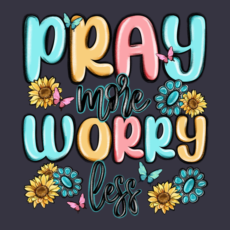Pray More Worry Less Vintage Hoodie by MaliasSmallBusiness | Teevron