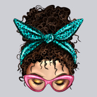 Messy Curly Bun Mom With Leopard Bandana Heavyweight Sweatshirt | Teevron