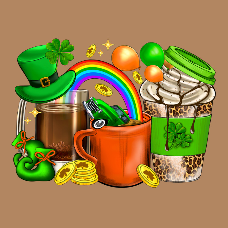 St. Patricks Day Coffee Cups Long Sleeve Tee by BundleAndBundleShop | Teevron