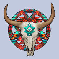 Turquoise Aztec Bullskull Long Sleeve Tee | Teevron