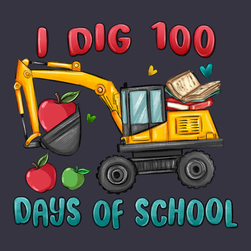 I Dig 100 Days Of School Excavator Vintage Hoodie by MaliasSmallBusiness | Teevron
