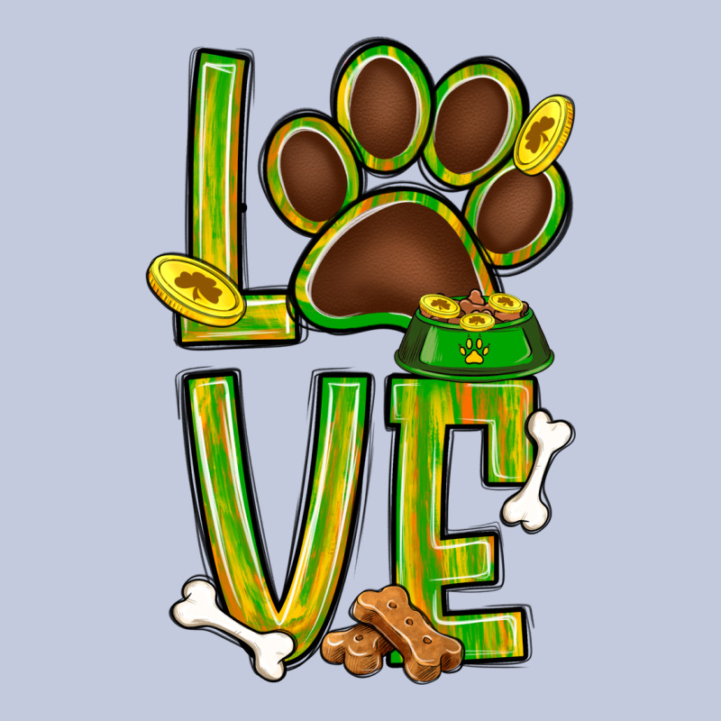 Tie Dye St. Patrick's Day Love Dog Paw Long Sleeve Tee by BundleAndBundleShop | Teevron