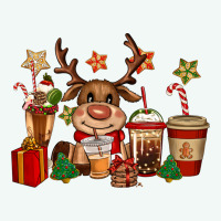 Reindeer Coffe Cups Christmas Premium Hoodie | Teevron