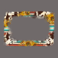 Western Serape Sunflower Background Frame Urban Heavy Tee | Teevron