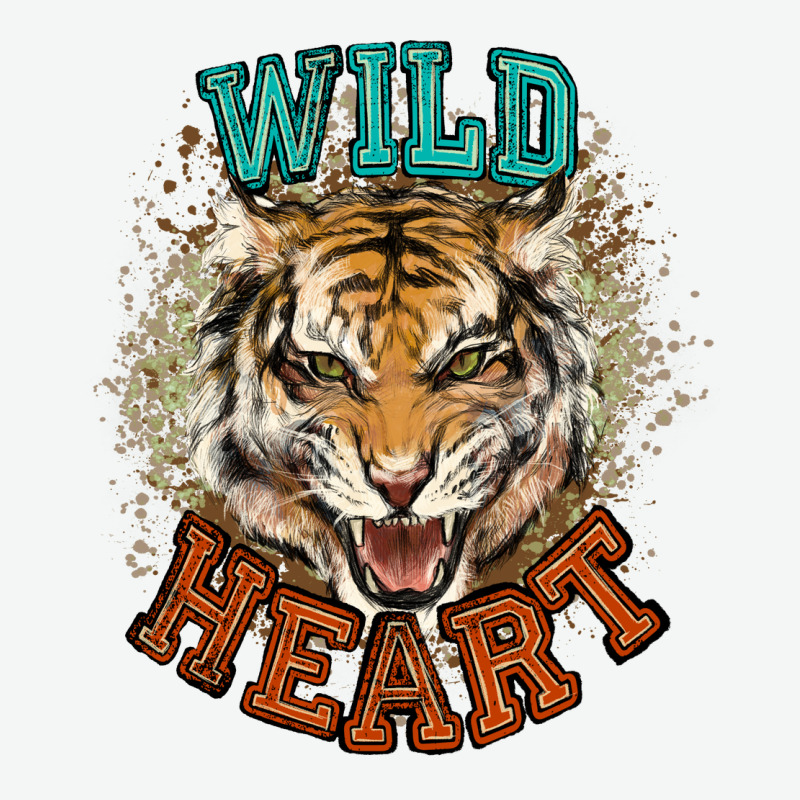 Wild Heart Tiger College Western Urban Heavy Tee by NancyCooperArtShop | Teevron