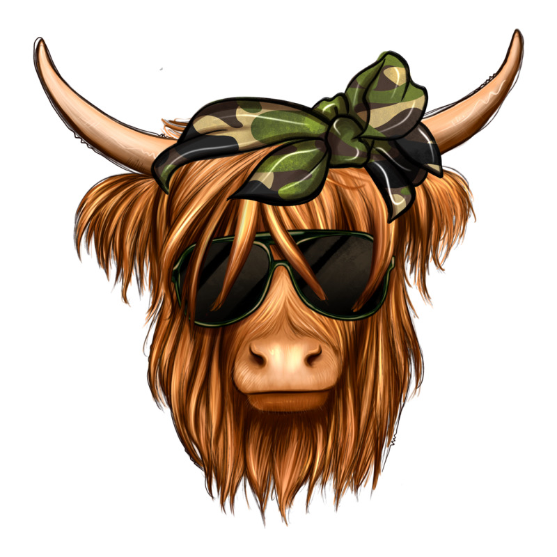 Camouflage Long Haired Cow Premium Tee by Jasminsmagicworld | Teevron