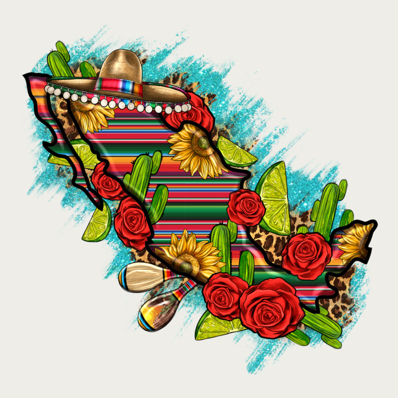 Mexico Map With Leopard And Sunflowers Zipper Hoodie by texasbilliewilder | Teevron