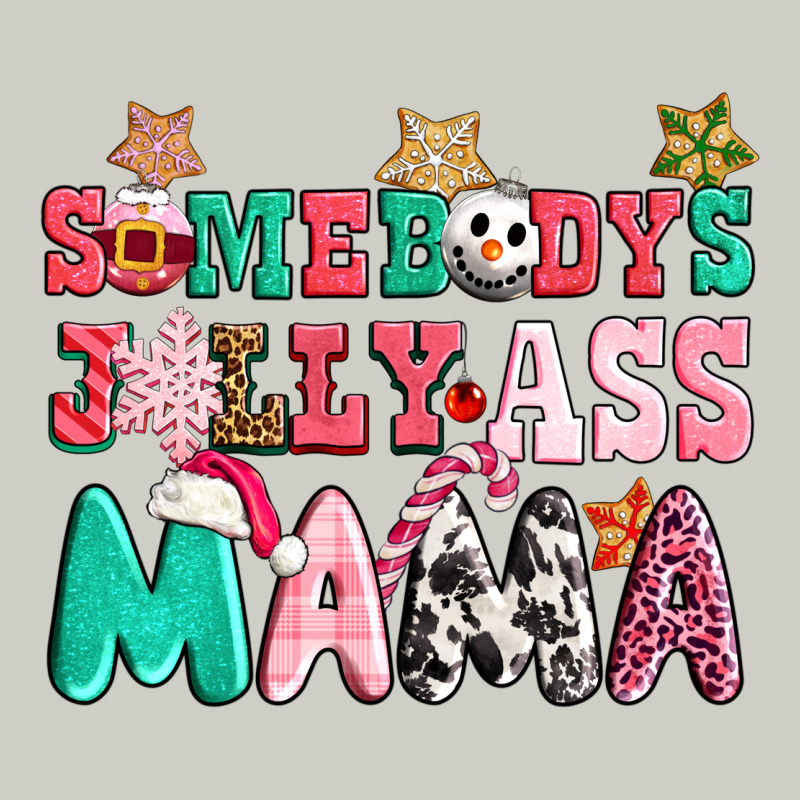 Somebody Jolly Ass Mama Pink Christmas Heavyweight Hoodie by CowGirlArtShop | Teevron