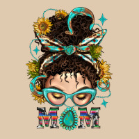 Western Messy Bun Mom With Sunflower Heavyweight Sweatshirt | Teevron